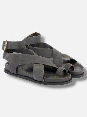 A. Emery Women's Gray Jalen Suede Sandals Shoe Size 35